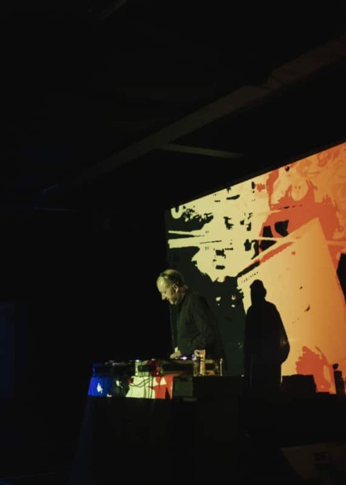 Phil Keiran DJing at The Black Box following The Shapes Between Us screening. Photo Credit: Chad Alexander.